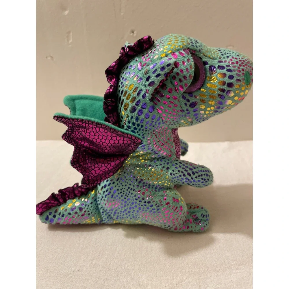 Ty Beanie Boos Cinder Dragon Plush Toy Stuffed Animal Green Purple‎ Sparkle